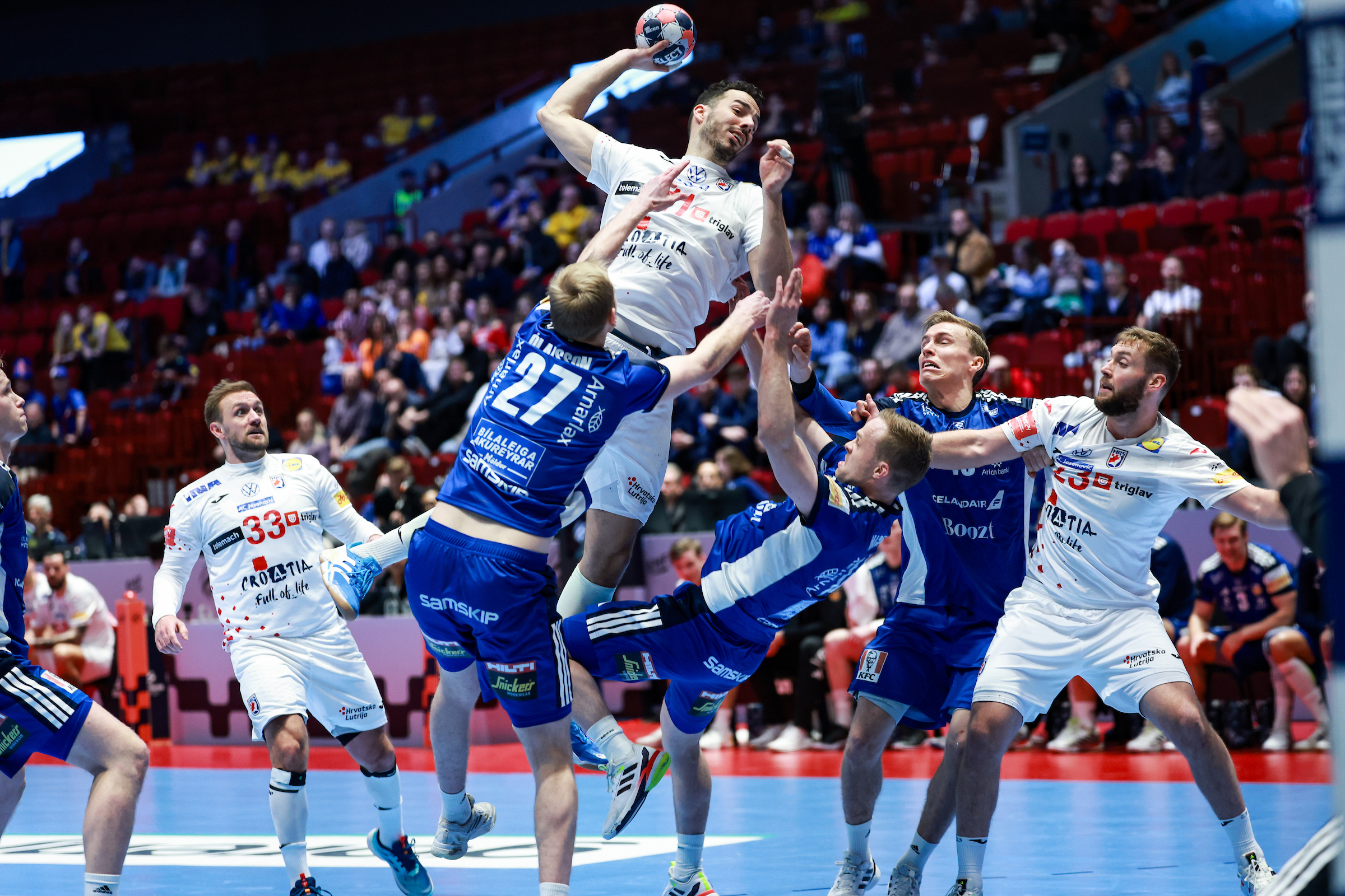 Croatia hold off Iceland in fiery clash